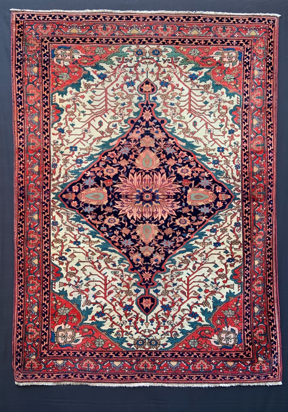 antique malayer rug village of mishen northwest persia