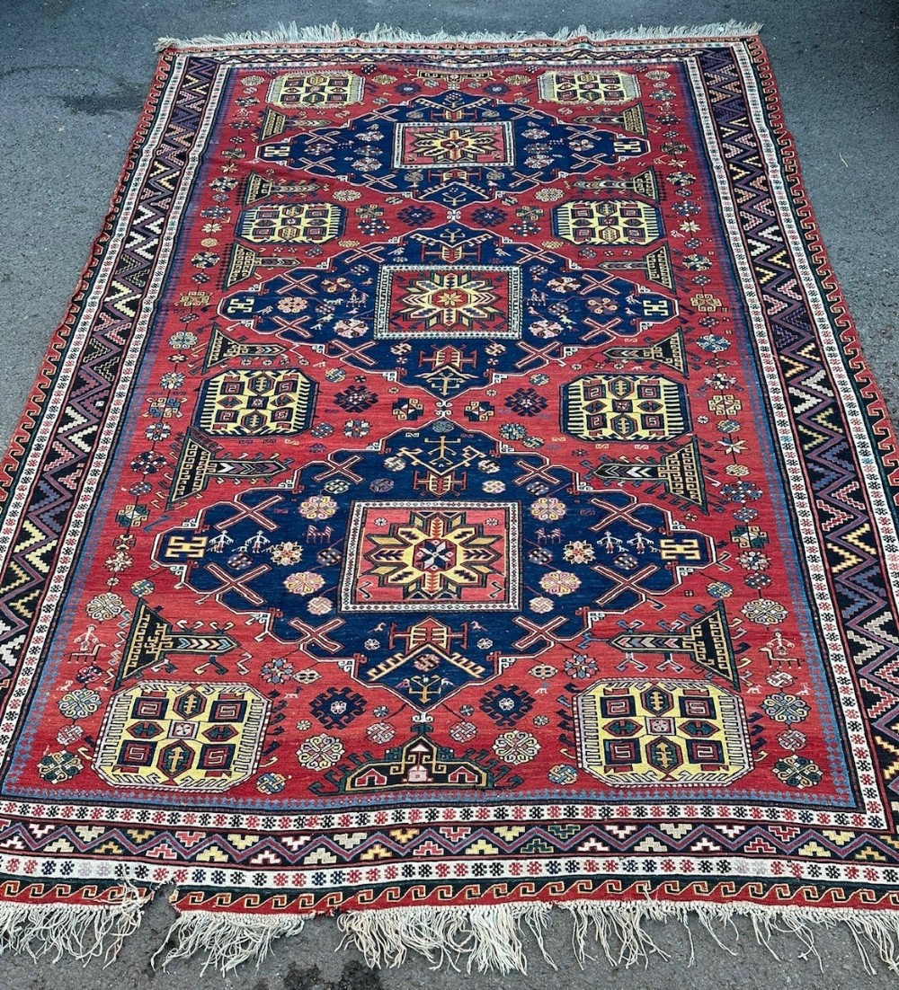 antique soumak carpet daghestankuba region eastern caucasus