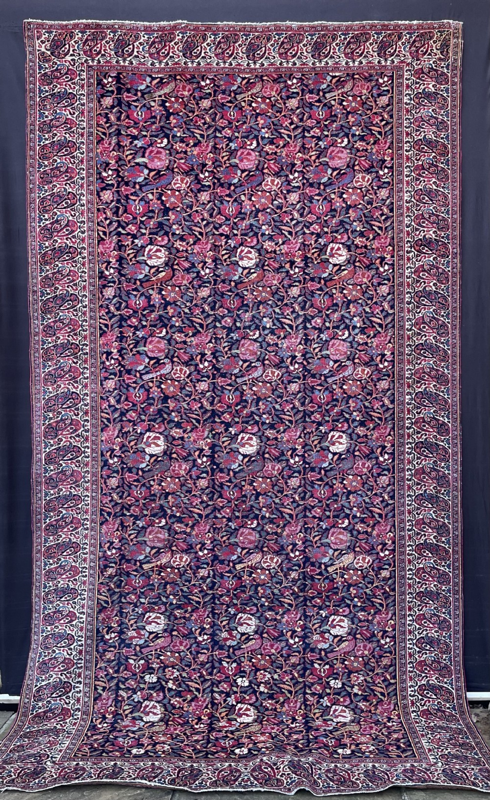 antique khorassan carpet mashad area khorassan province northeast persia