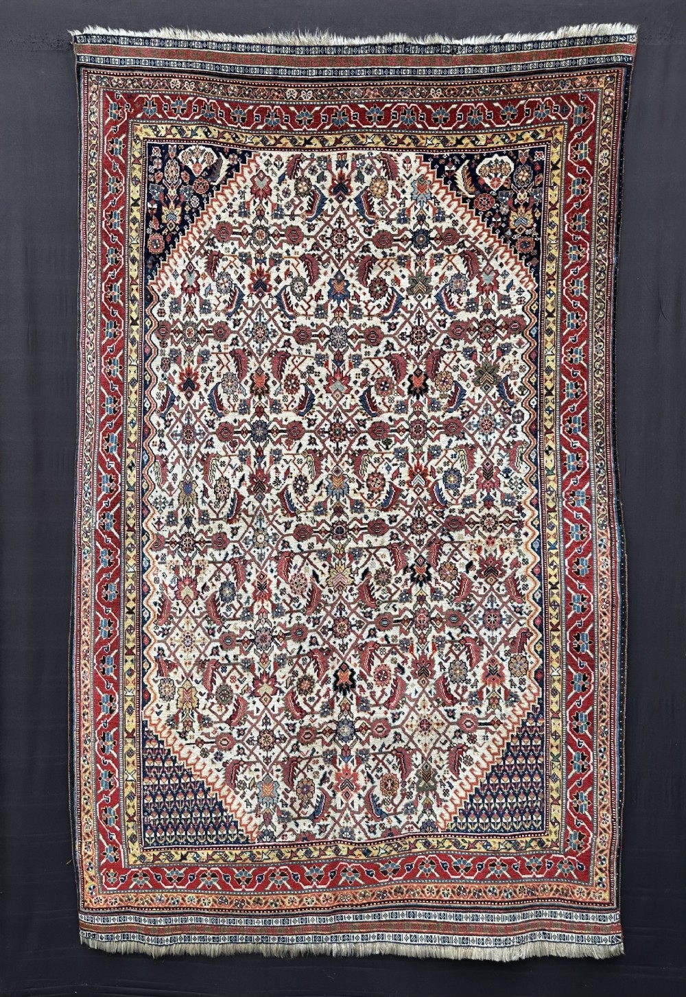 antique qashqa'i khan rug kashkuli subtribe fars province southwest persia