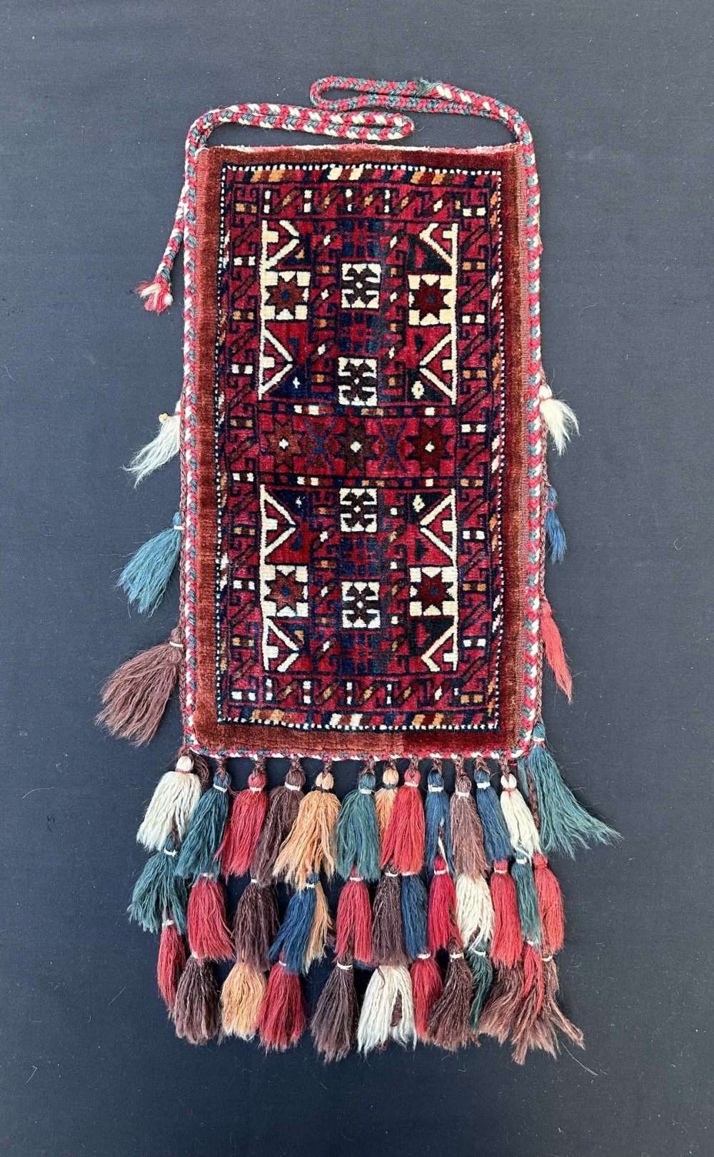 antique turkmen spindlebag yomut tribes transcaspian steppes turkmenistan central asia
