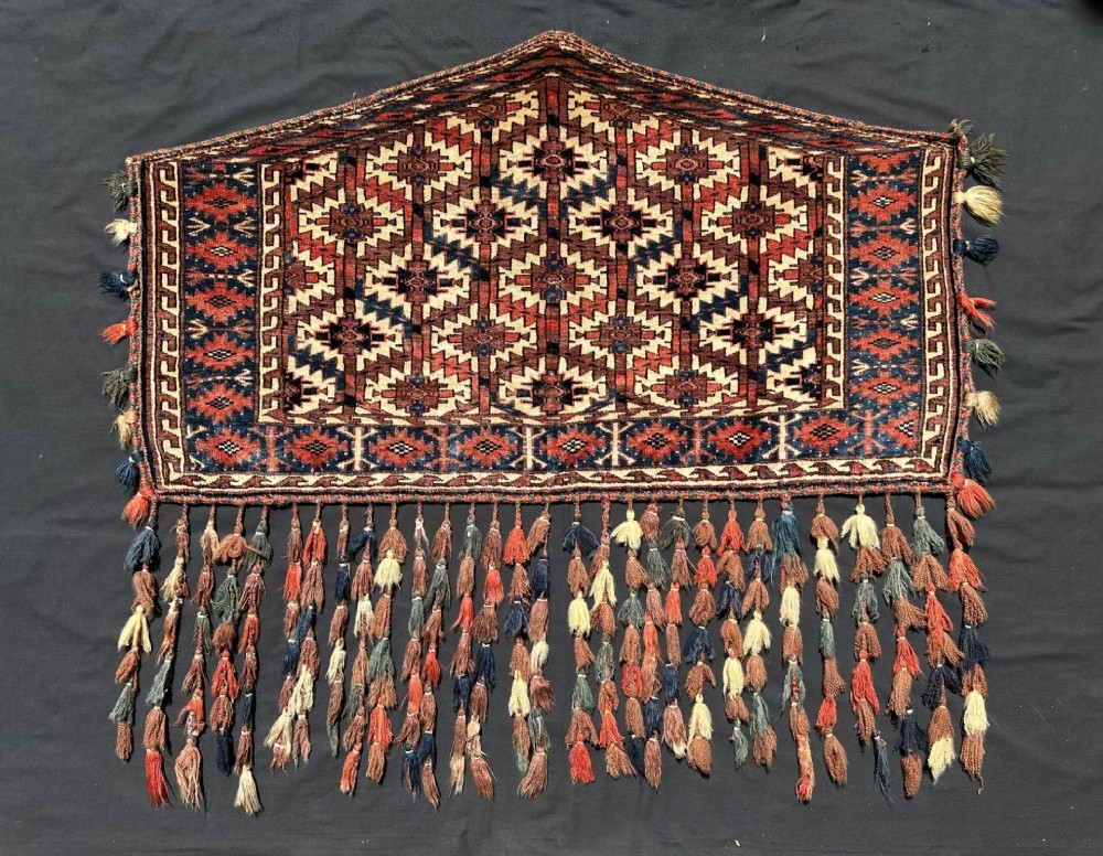 pair antique turkmen asmalyks yomut tribe transcaspian steppes turkmenistan central asia