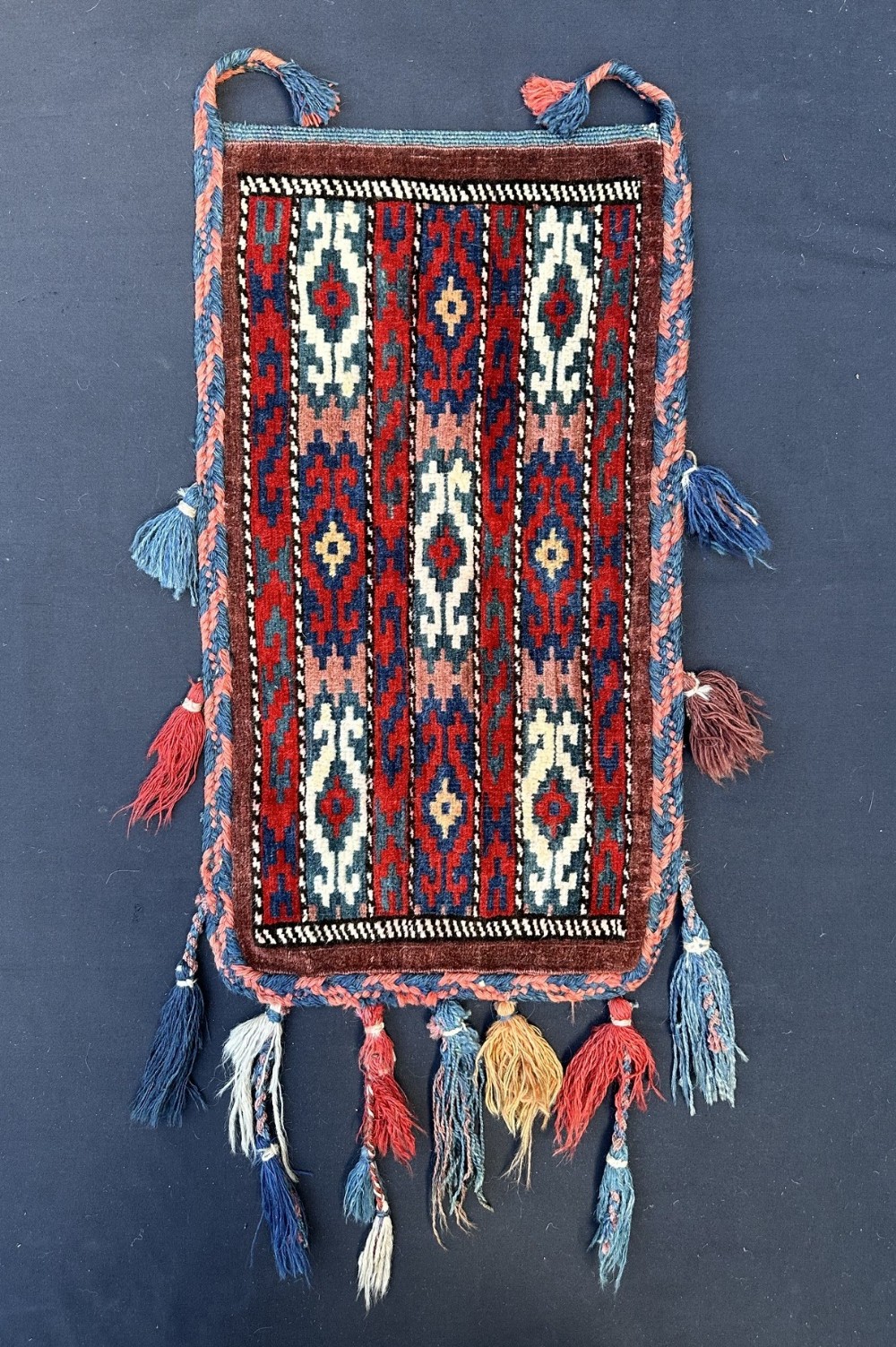 antique turkmen spindlebag yomut tribes transcaspian steppes turkmenistan central asia
