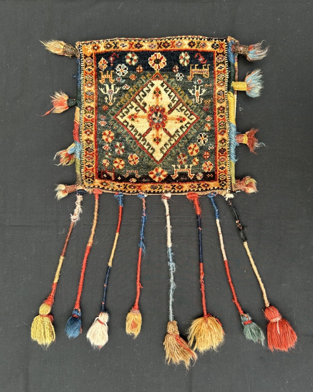 antique vanitybag qashqa'i confederacy bolvardi subtribe fars province southwest persia